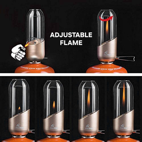 Orange campinglykta Glas Stål Aluminium 1-pack 2