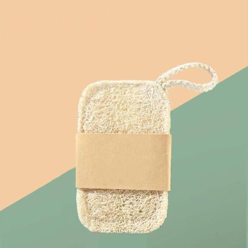 Brosse à vaisselle double couche en luffa naturel