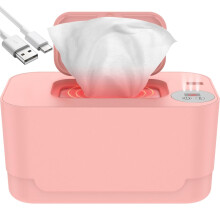YZhouD babyserviettervarmer med natlampe, pink