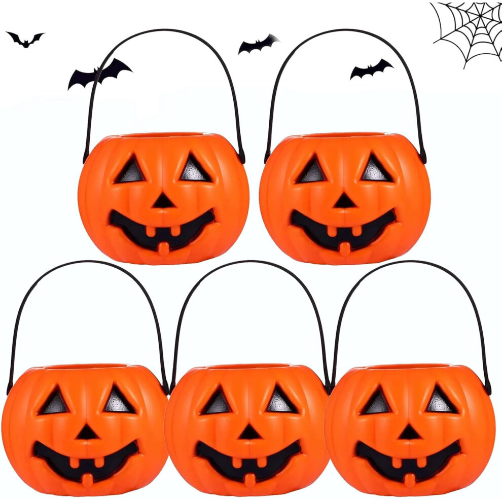 Halloween Pumpkin Bucket Portable Candy Pail 3Pcs 301029233845