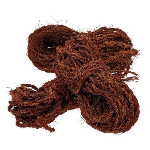 Corda decorativa in seta intrecciata marrone, 3 rotoli