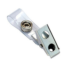 Metallene Ausweisclips mit PVC-Bändern, 100 Stück
