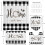 Plaid Letter Pattern Bathroom Set 4pcs 6