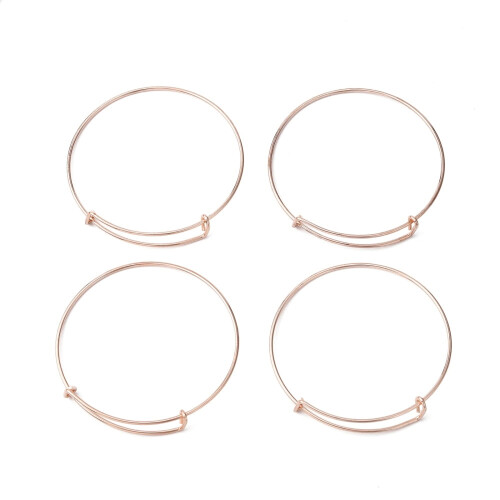 Rose Gold Adjustable Iron Expandable Bangle 65mm 1