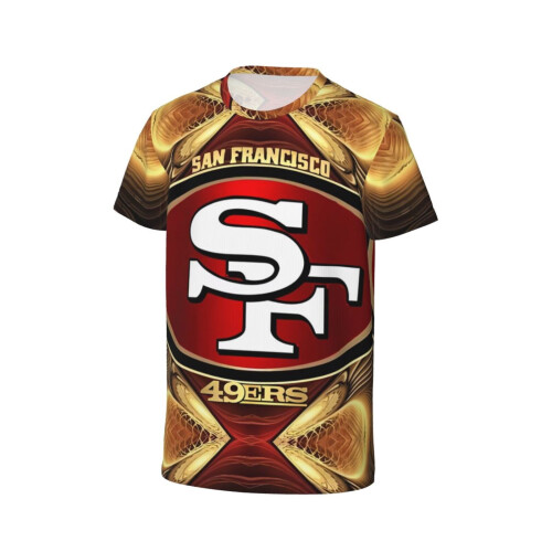 Μπλούζα ποδοσφαίρου/μπέιζμπολ 49ers για νέους με κοντό μανίκι 2