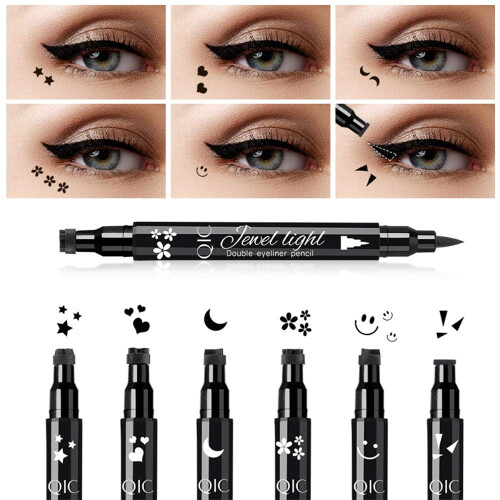 Σετ σφραγίδων υγρού eyeliner διπλής όψης αδιάβροχο 6 τεμάχια 1