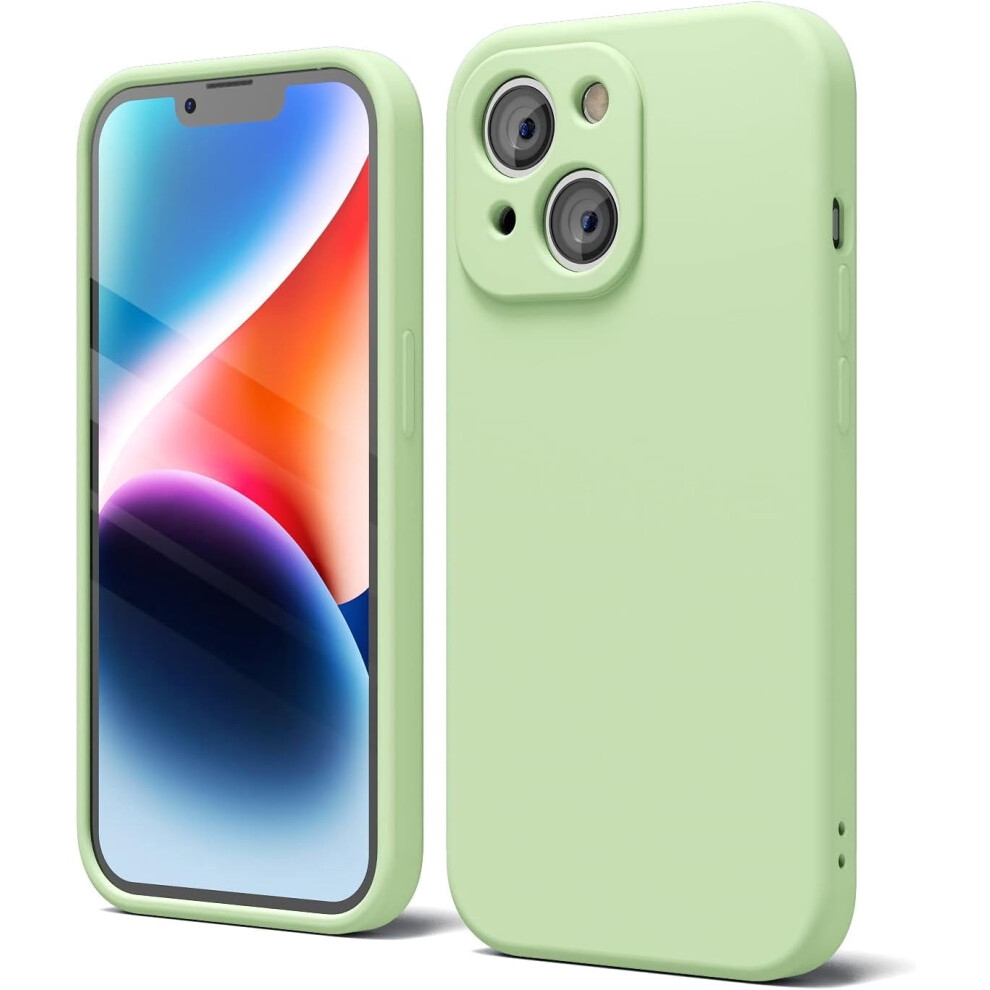 Silicone Iphone 14 Plus Case With Camera Cover Sage Green 301029572784