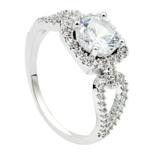 925 Silver Zircon Ring for Women Wedding Gift