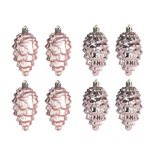 Rose Gold Christmas Ball Pendant 8 pcs 3.51 inch