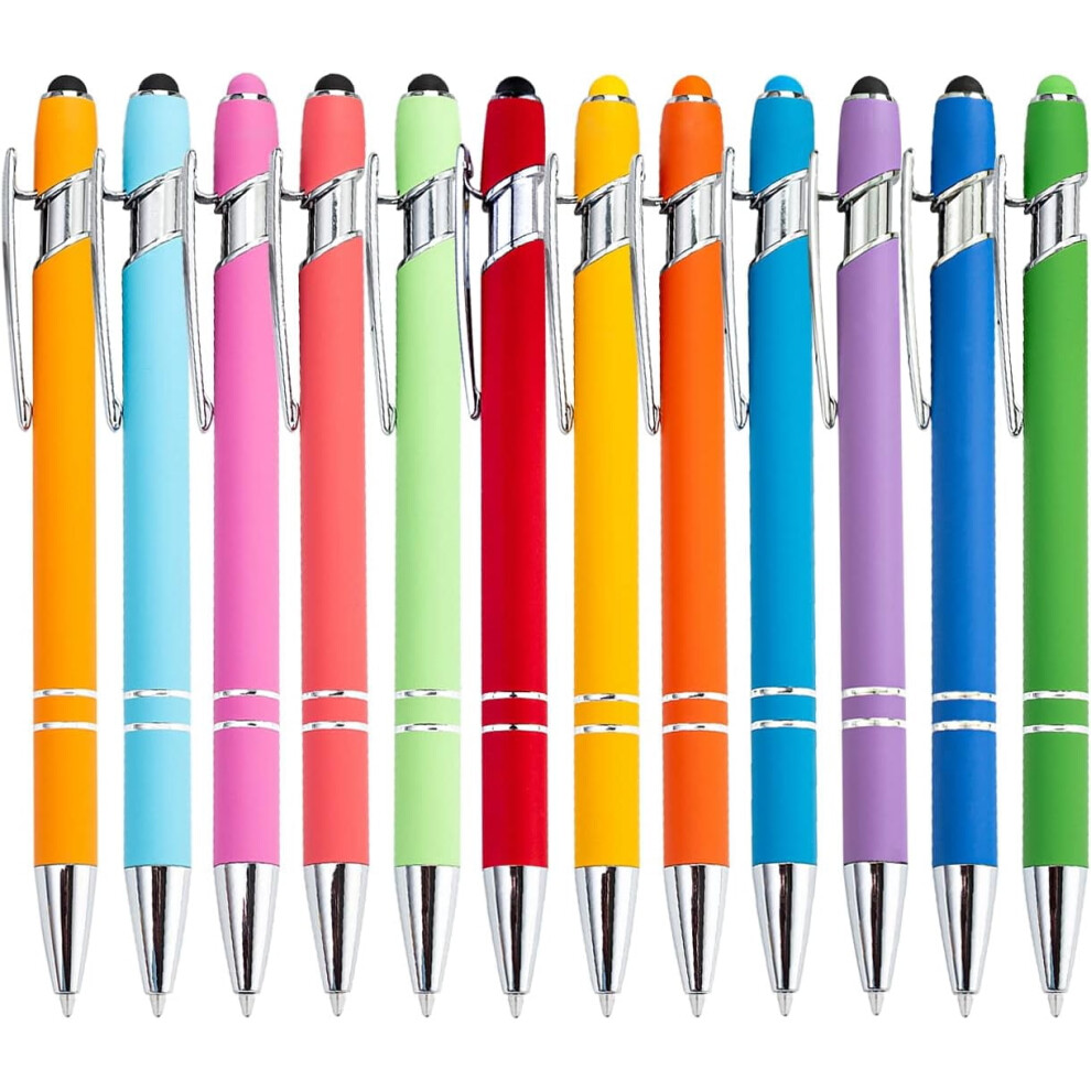 Ballpoint Pen With Stylus Tip Metal 12 Pcs Pink 301029574610