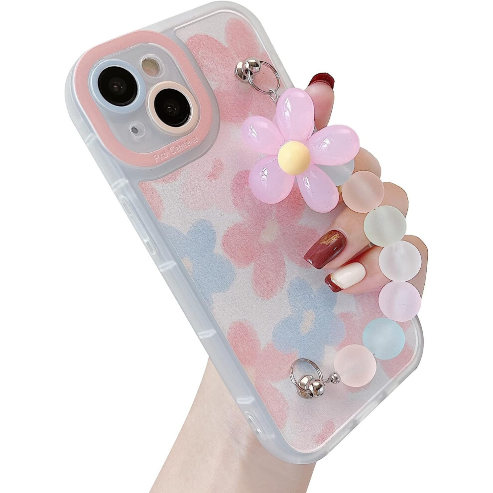 Floral Wrist Strap Bracelet For Iphone 11 - Pink 301029575747