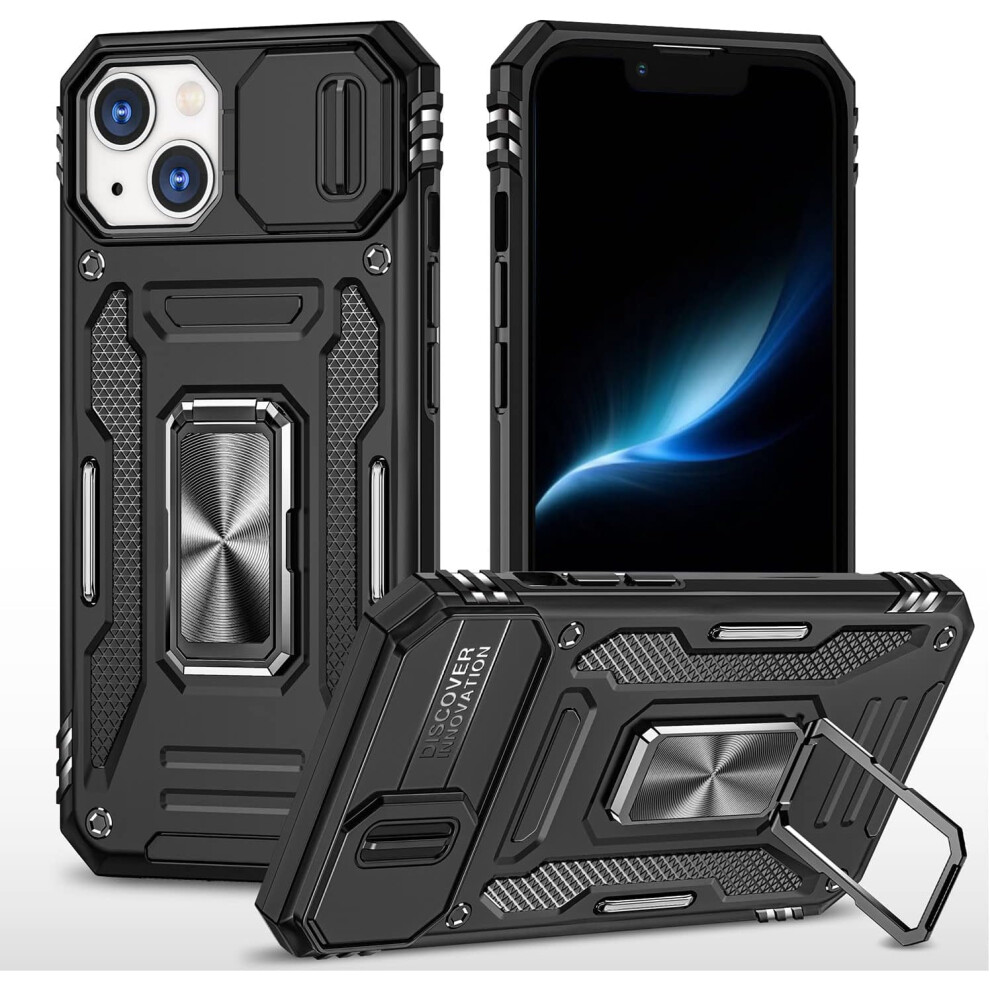 Iphone 14/13 Case Heavy Duty Dual-Layer Shockproof Black 301029576683