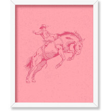 Retro-Western-Wandbild, Cowboy-Dekoration
