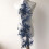 3D-Perlenblumen-Spitzenapplikation, marineblau, 1-teilig 2