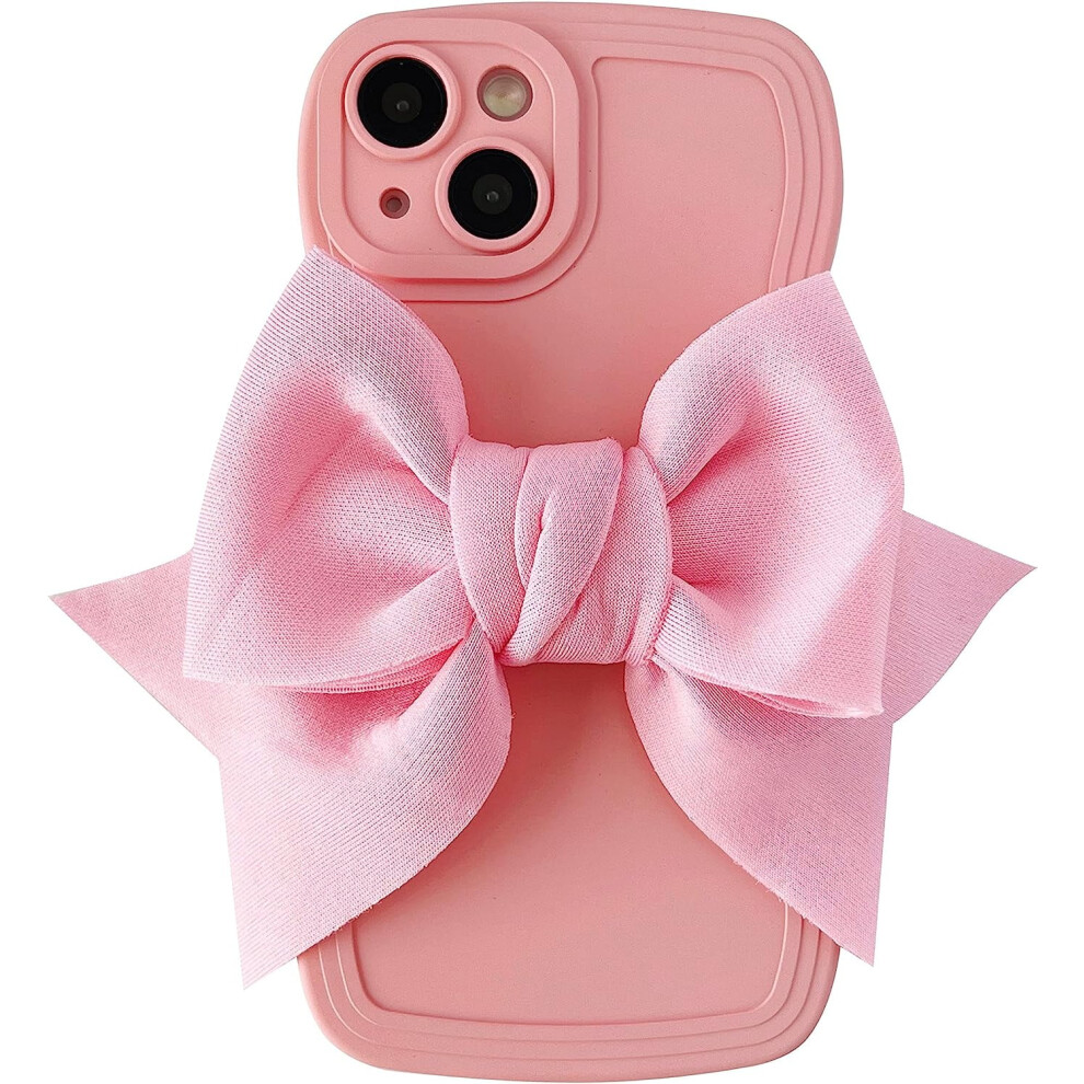 Bow Knot Curly Wave Iphone 14 Case Pink 301029240942