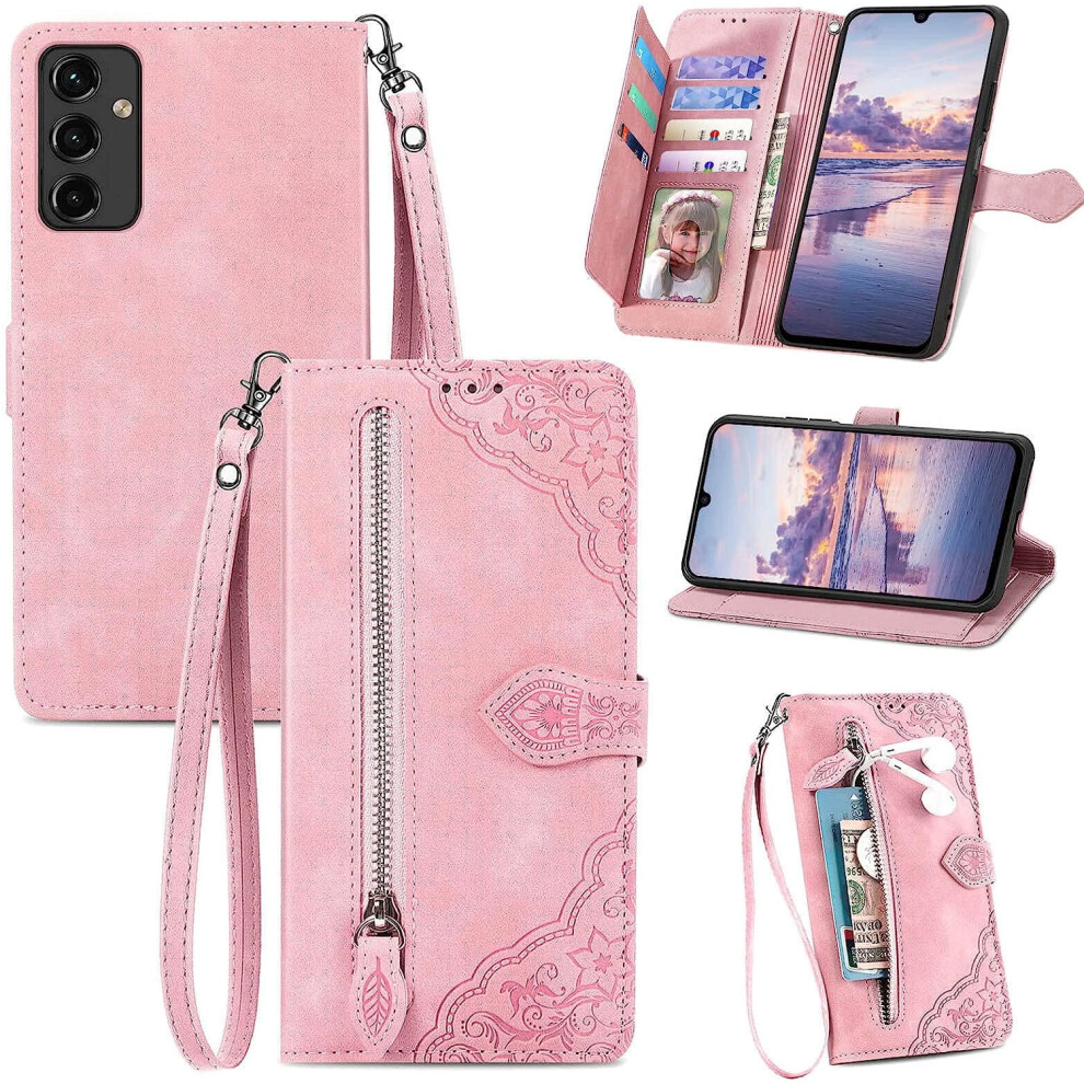 Pu Leather Wallet Case For Samsung Galaxy A14 5G Rose Gold 301029240447