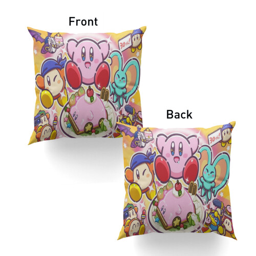 Kirby throw pillowcase outdoor decorative16x16in 1