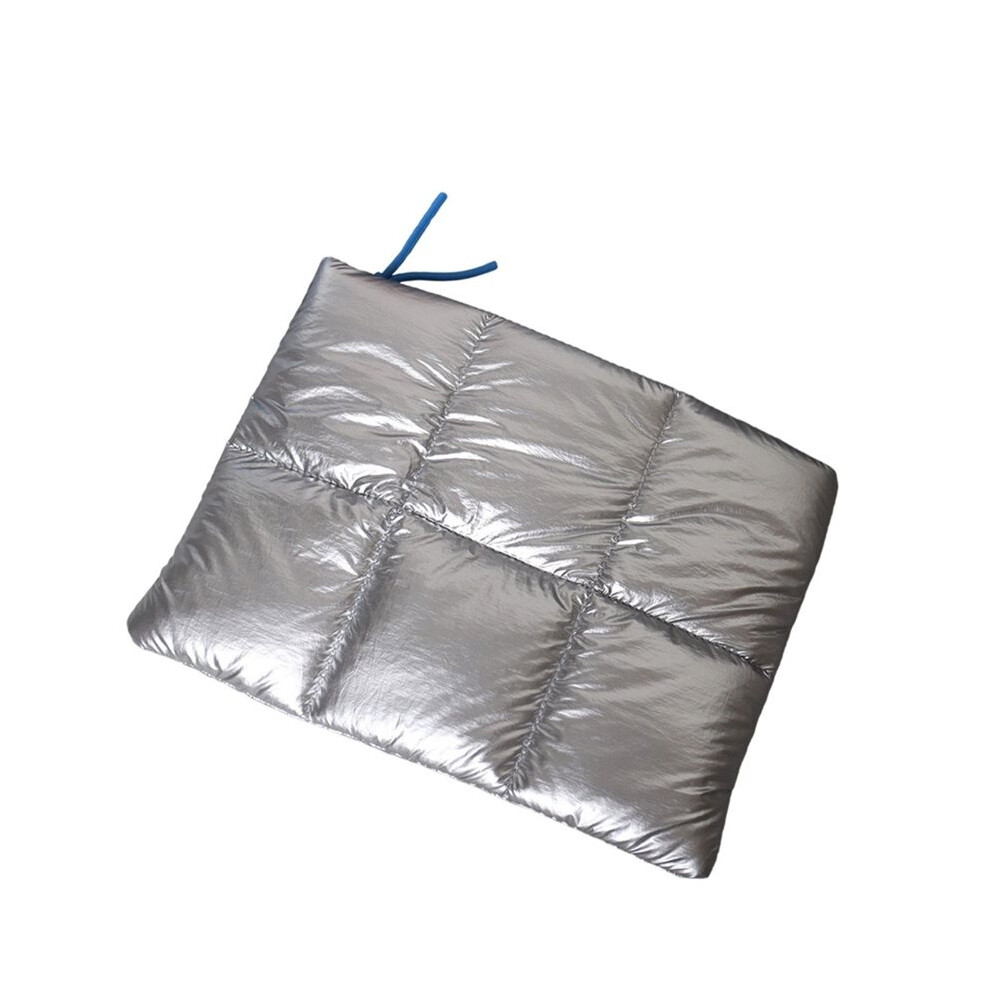 Puffy Cotton Laptop Bag 13.3 14 Inch Notebook Pouch Soft With Shoulder Strap Laptop Sleeve For A Silver 6033108129360