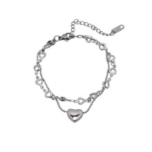 Doppellagiges, durchbrochenes Partnerarmband für Damen