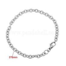 Armband aus Edelstahl 316 mit Kabelkette und Karabinerverschluss