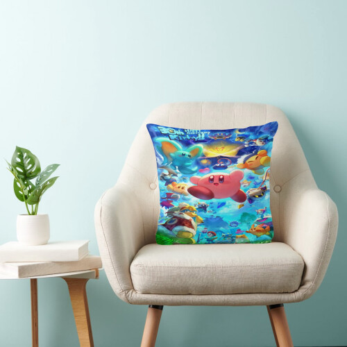 Kirby throw pillowcase outdoor decorative16x16in 2