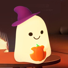 Luminária noturna Capino Ghost com luz quente e recarregável via USB.