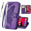 iPhone11 pung-etui lilla PU-læder folio med 1