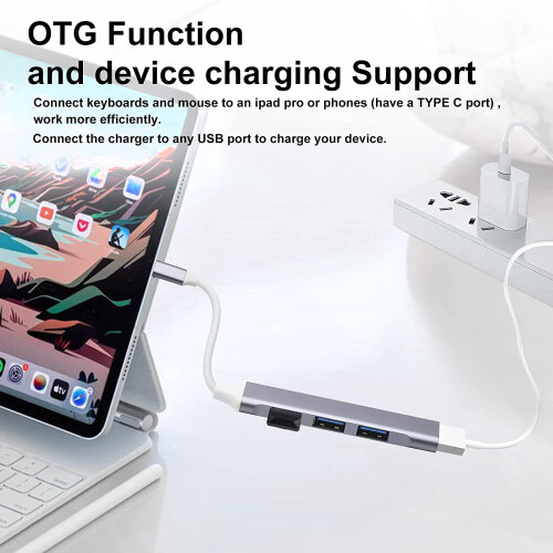 USB-C-Hub 3.0, 4-Port, ultraflacher Adapter, 2 Stück 2