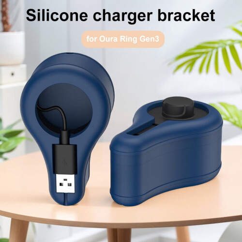 Protector de cargador de silicona para Oura Ring Gen3 con cable 2