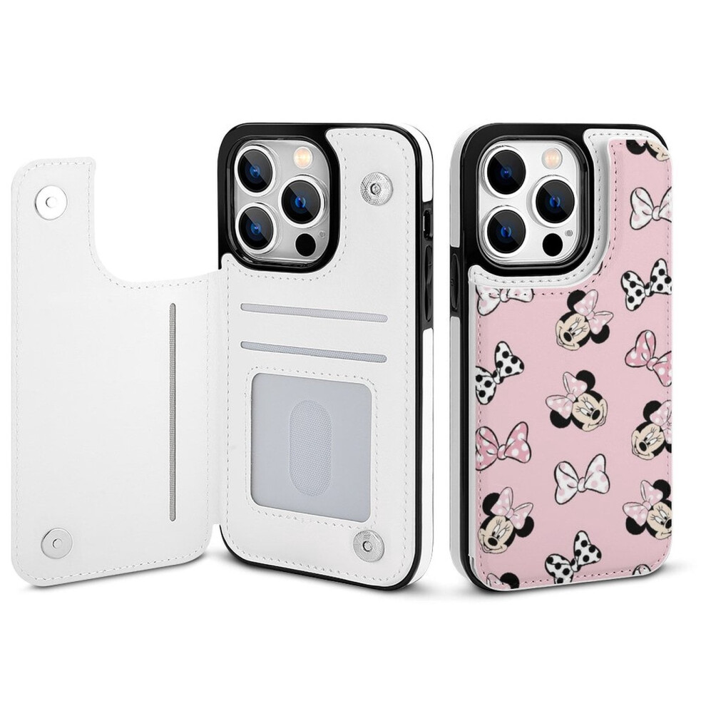 Mickey Mouse Iphone 14 Pro Wallet Case Pu Leather Shockproof 301029559938