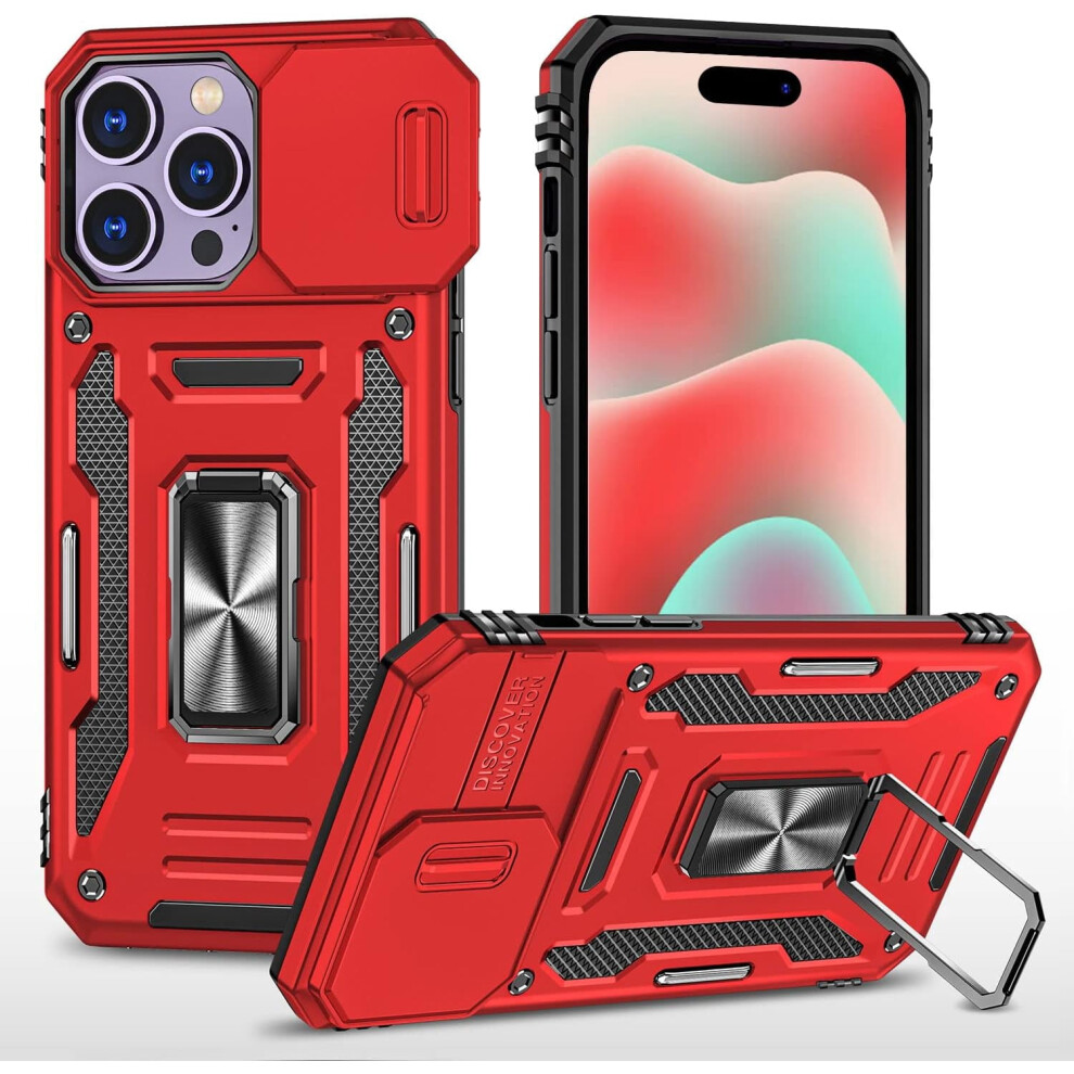 Iphone 14 Pro Phone Case With Camera Cover, Kickstand, And 301029577192