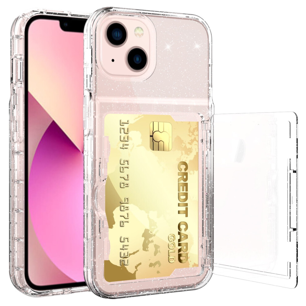 Iphone 13 Wallet Case With Card Holder And Shockproof Clear 301029252167