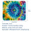 Πολύχρωμο κυκλικό tie-dye mouse pad 8,3x9,8 ίντσες αντιολισθητικό 5