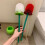 Ensemble brosse de toilette en forme de cerise avec support et manche long 7