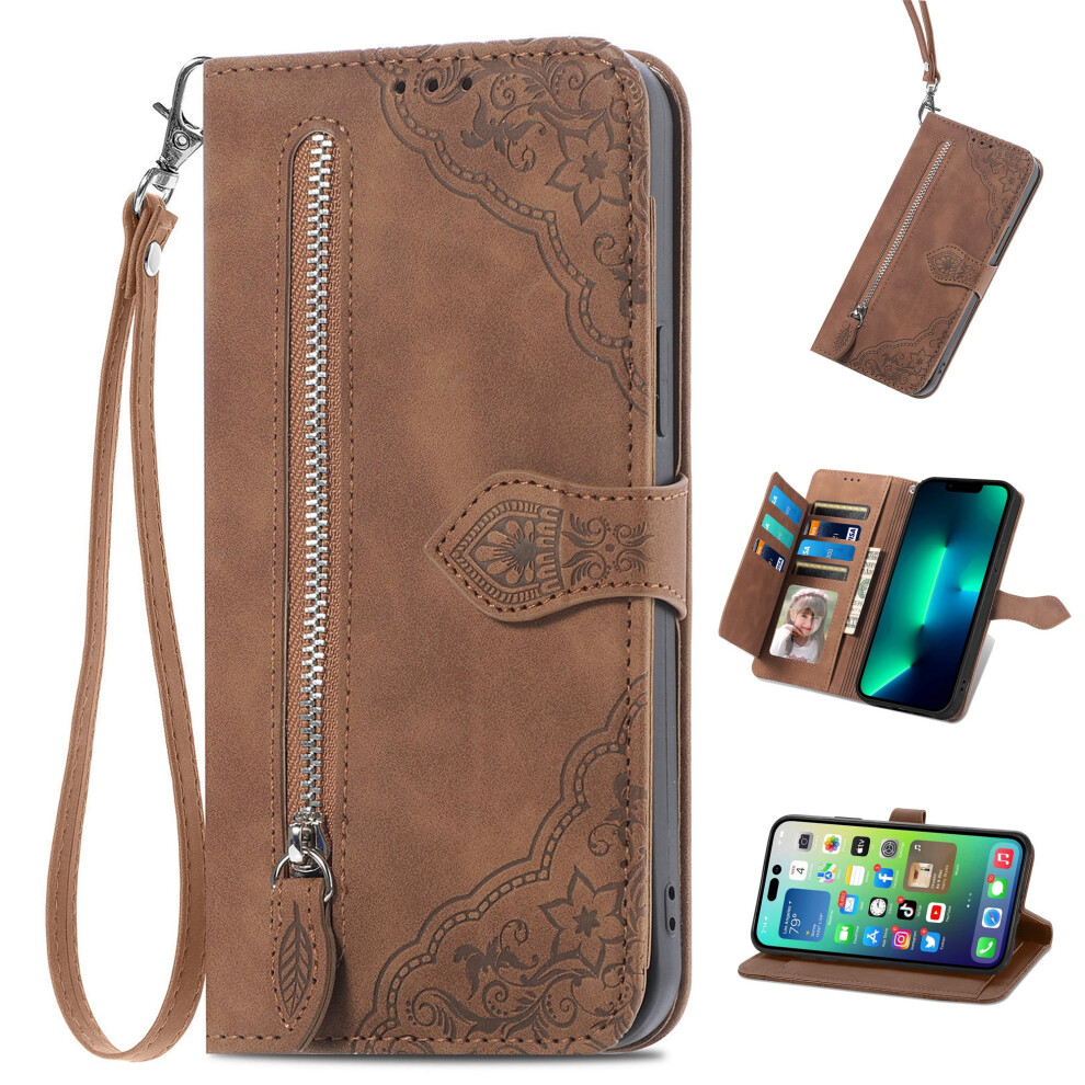 Iphone 11 Wallet Case Pu Leather Magnetic Flip Brown 301029252914