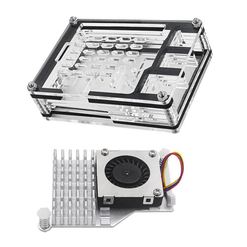 Capa protetora acrílica Jixopn para Raspberry Pi 5 4GB/8GB 1