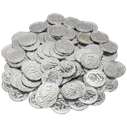 Yes or No Party Coin Props Plastic 100 Pcs