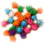 Liathróidí feilte pompoms glitter 1cm 2000pcs il-dhathach 4