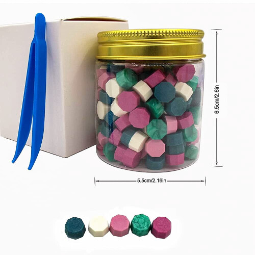 Perles de cire à cacheter, couleurs assorties, 210 pièces 1