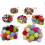 Flerfärgade pompombollar för pyssel 2000 st (3 cm) 6