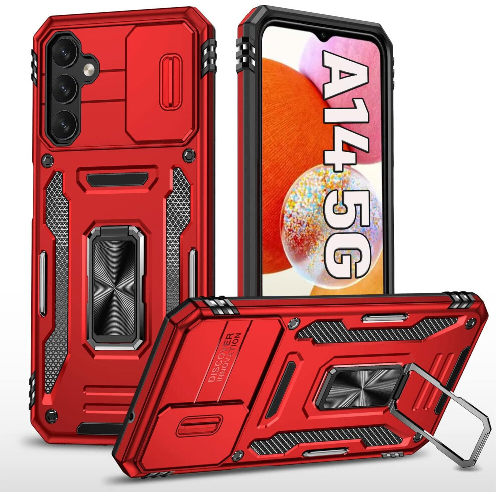 Samsung Galaxy A14 5G Phone Case Military-Grade Red 301029247477