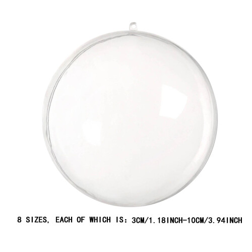 Clear Acrylic Ornaments Fillable 10-Pack 2