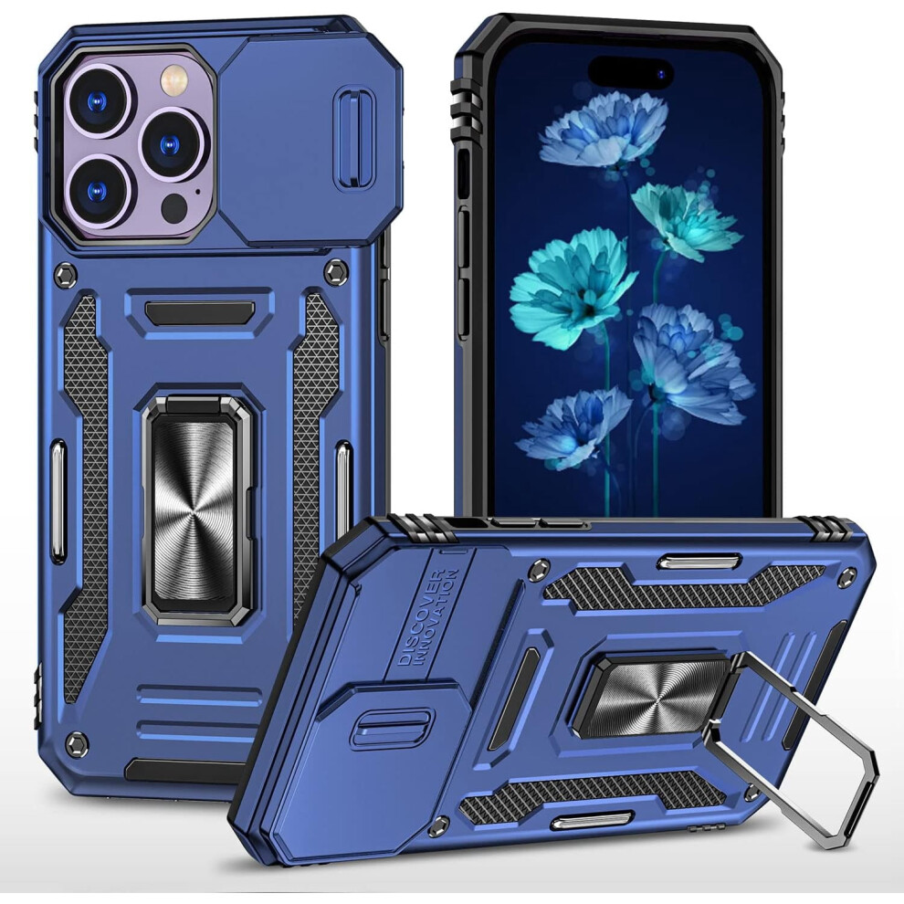 Iphone 14 Pro Max Case Navy Double Layer Shockproof Blue 301029576997