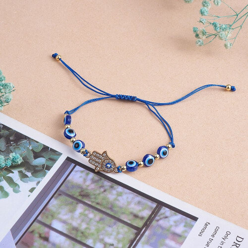 Strass-Armbänder mit bösem Blick, 5-teilig 1