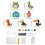 Kit di pittura per bambini per realizzare statuine (17 pezzi) 2