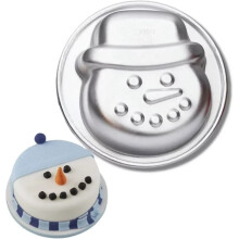 Sneeuwpop taartvorm van aluminium, 1 stuk