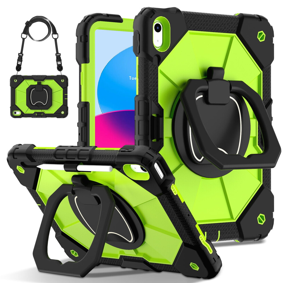 Ipad 10Th Gen 10.9" Kids Case With Rotating Stand And Straps 301029563263