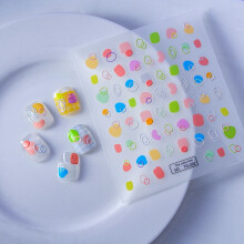 Zelfklevende nagelstickers met zomerdesign (24 stuks)