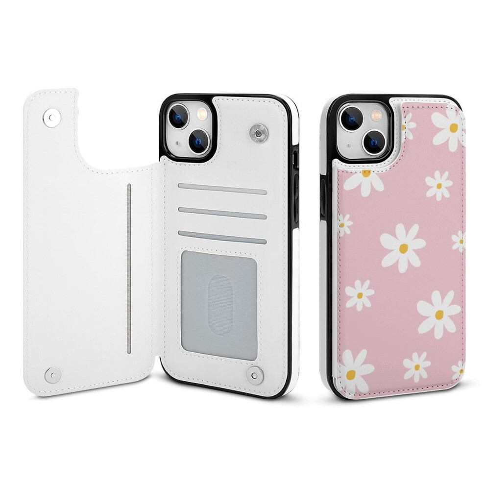 Floral Pu Leather Wallet Case For Iphone 14 Plus 301029561993