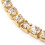 Messing-Strass-Kettenarmband, goldfarben, 18 cm 2